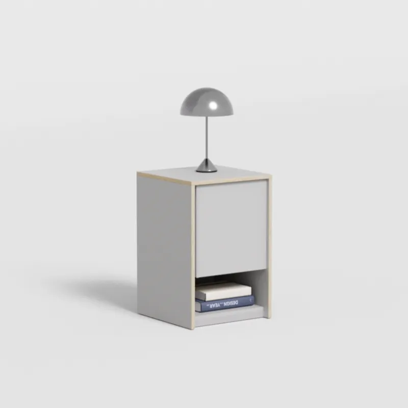 Bedside Table in Grey
