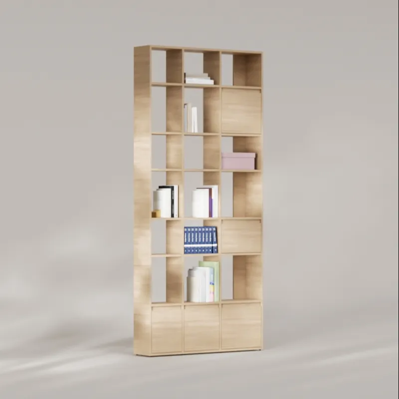Bookcase in Oak with Doors