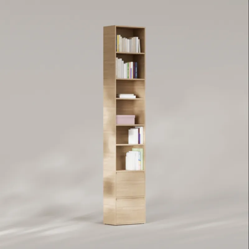 Bookcase in Oak with Doors