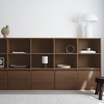 Chest Of Drawers in Walnut with Doors and Backpanels