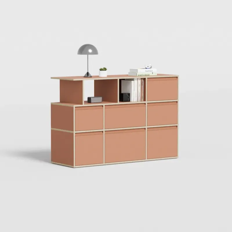 Chest Of Drawers in Clay Brown Plywood