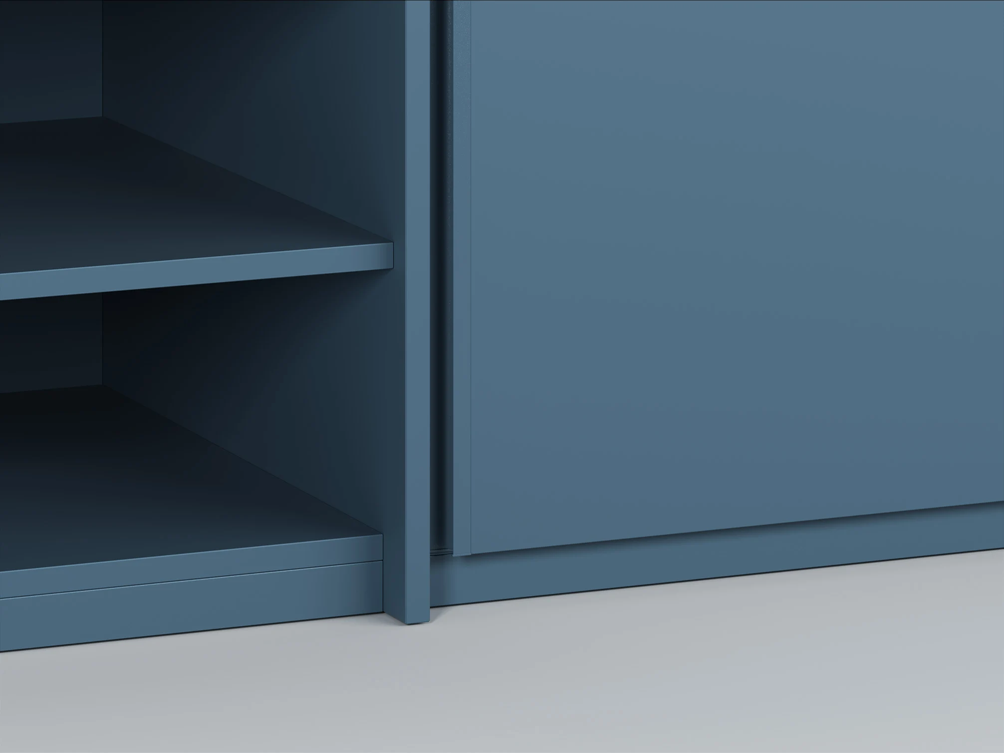 Made-to-order storage in a furnished room