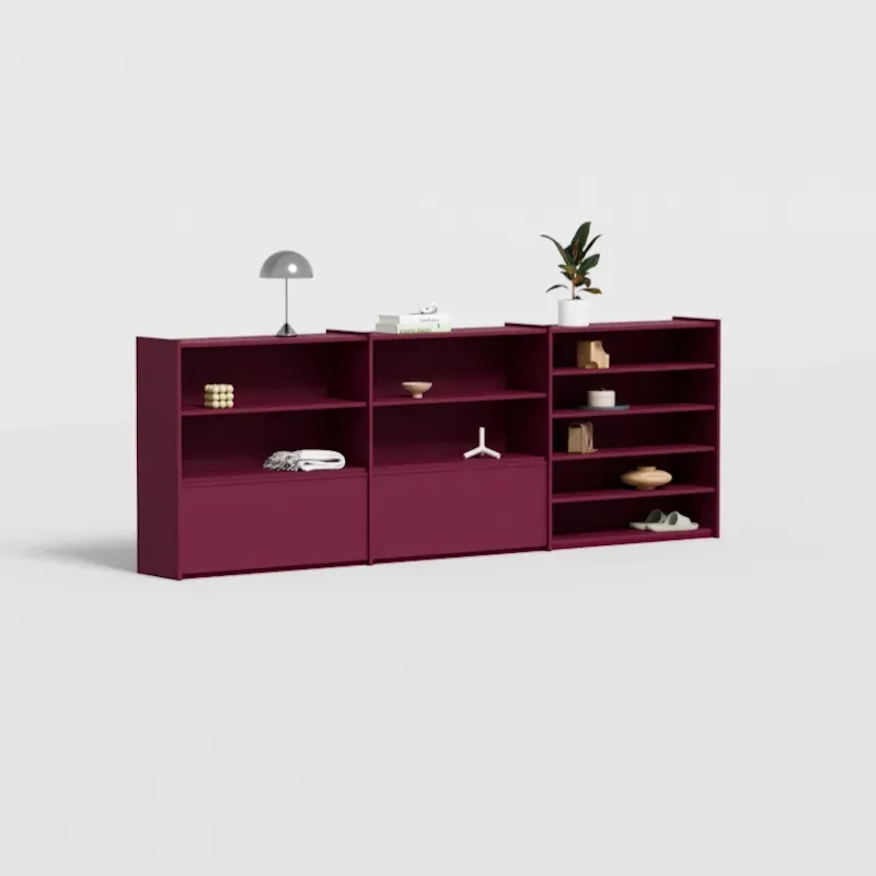 Sideboard in Deep Plum with External Drawers