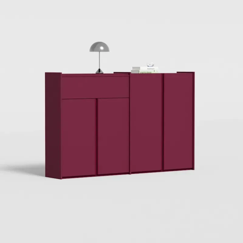 Sideboard in Deep Plum with External Drawers