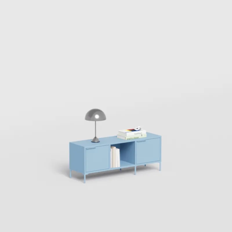 Sideboard in Blue with Doors and Backpanels