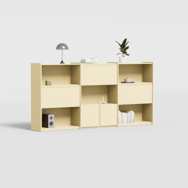 Sideboard in Butter Yellow with External Drawers