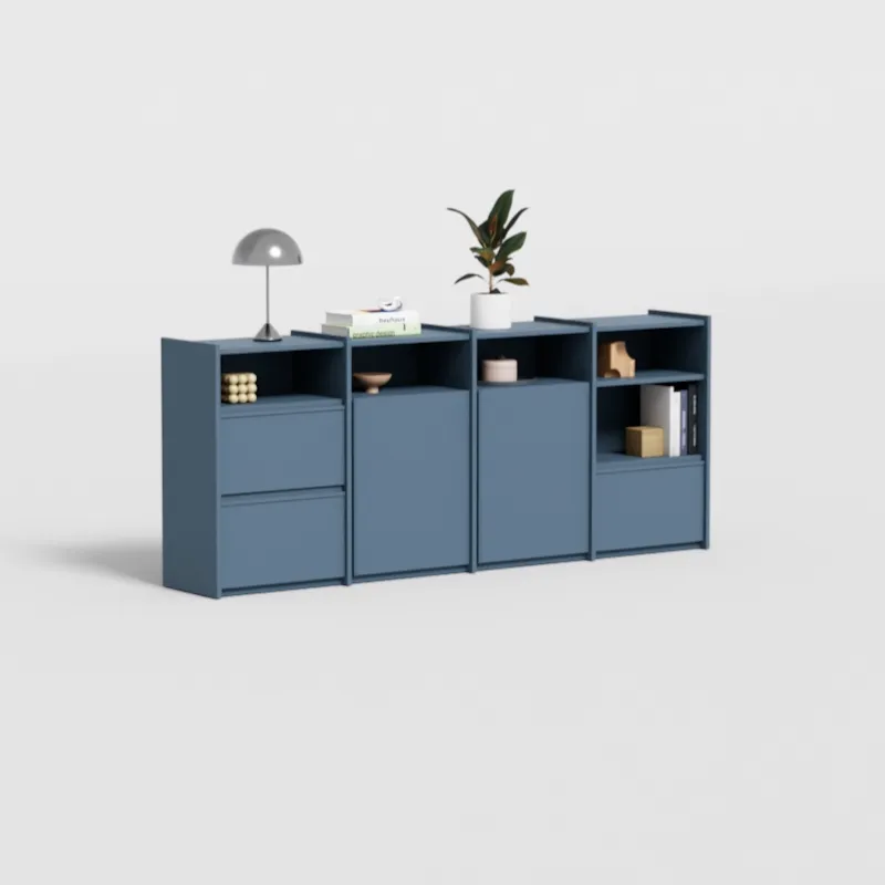 Sideboard in Dusk Blue with External Drawers