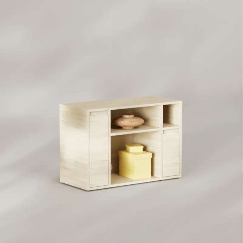 Sideboard in White Oak with Doors and Backpanels