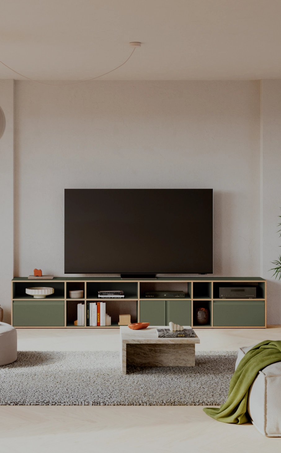 A TV stand in classic plywood