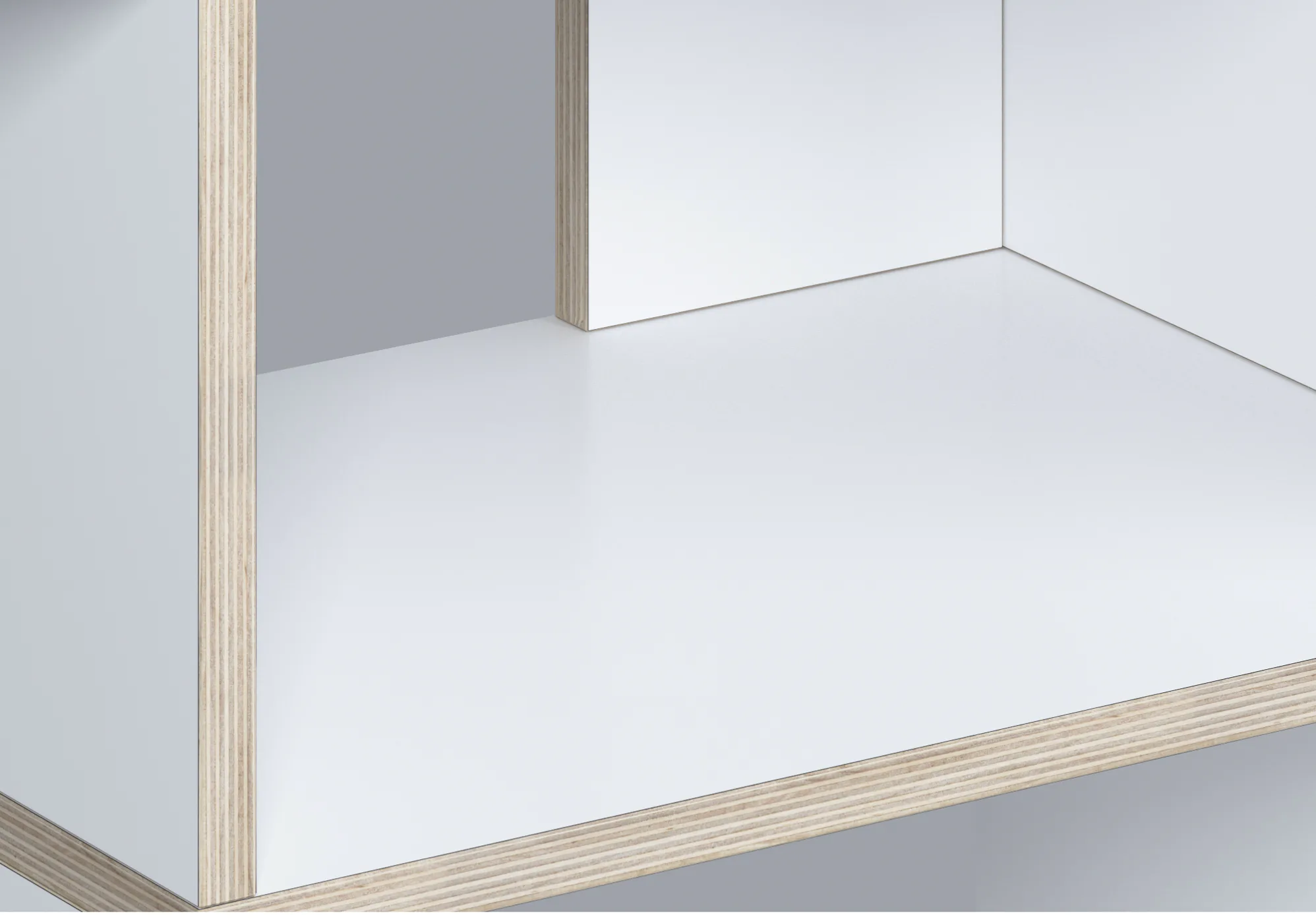 Wall storage in a furnished room