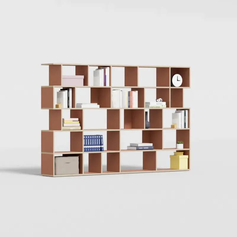 Wall Storage in Clay Brown Plywood