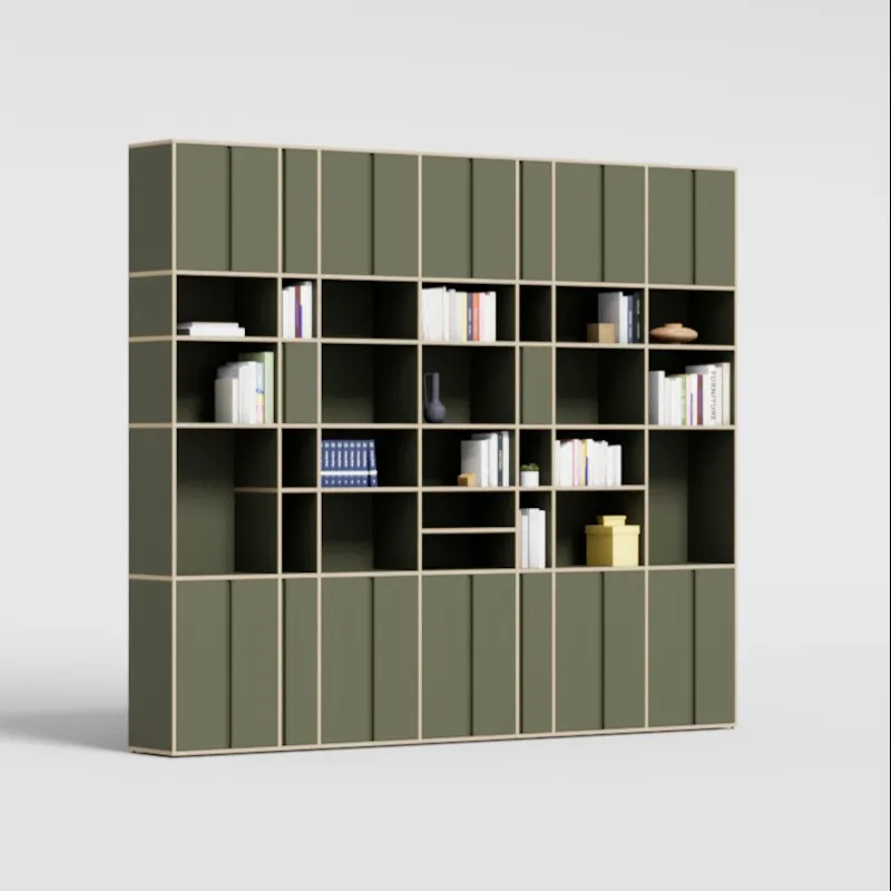 Wall Storage in Moss Green with Extra Upper and Lower Storage