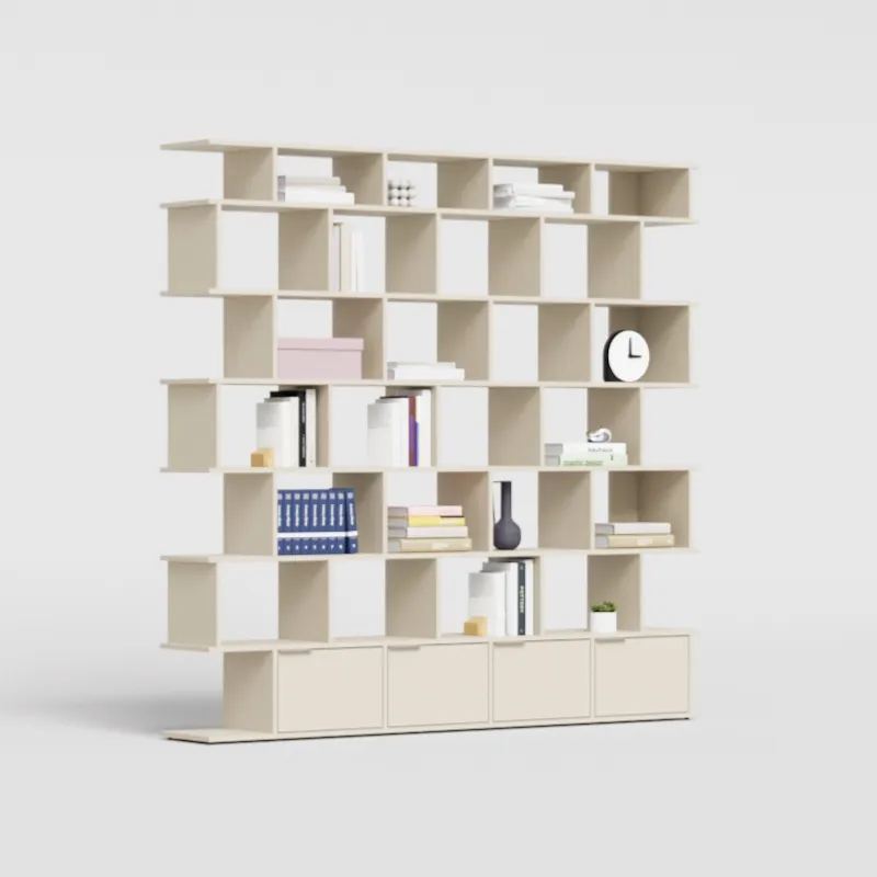 Wall Storage in Beige with Drawers