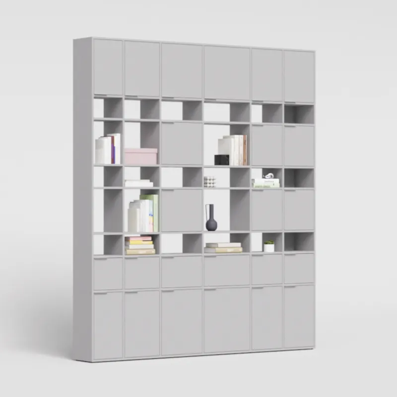 Wall Storage in Grey with Extra Upper and Lower Storage