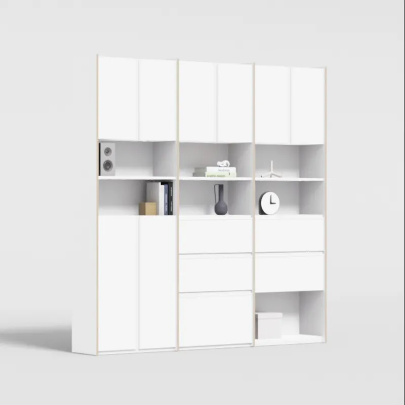 Wall Storage in White with External Drawers