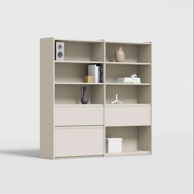 Wall Storage in Sand with External Drawers