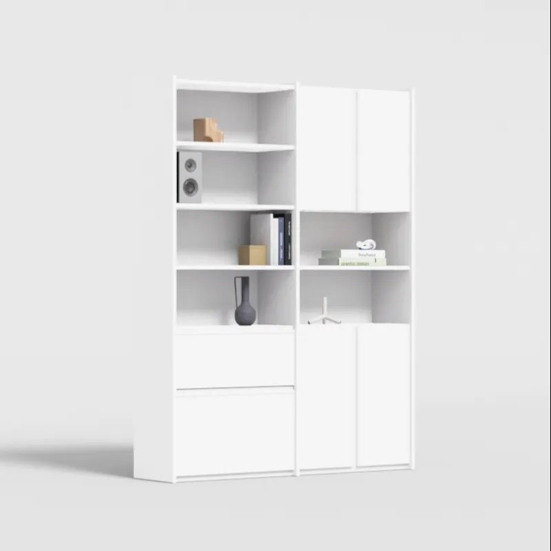 Wall Storage in White with External Drawers
