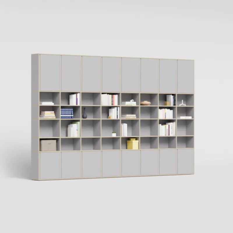 Wall Storage in Grey with Extra Upper and Lower Storage